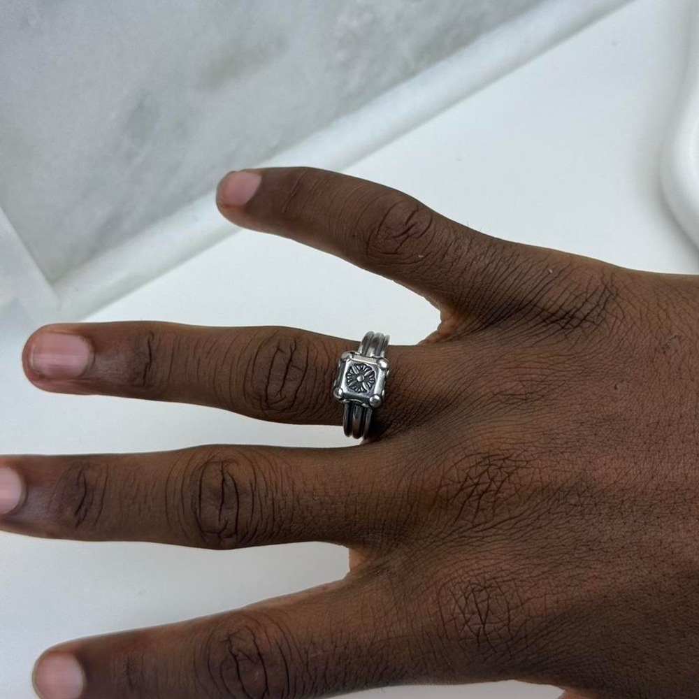 silver y2k ring
